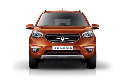 Renault Koleos Y Facelift Aussenansicht Front statisch Studio orange