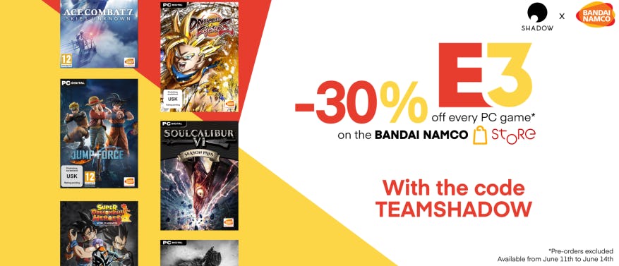 Get 30% off the Bandai Namco store with our code!