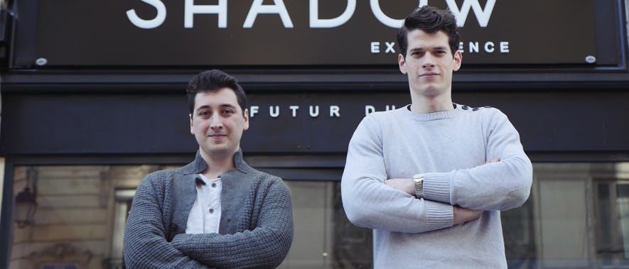 Ari et Jean, l'équipe responsable de la première boutique éphémère Shadow