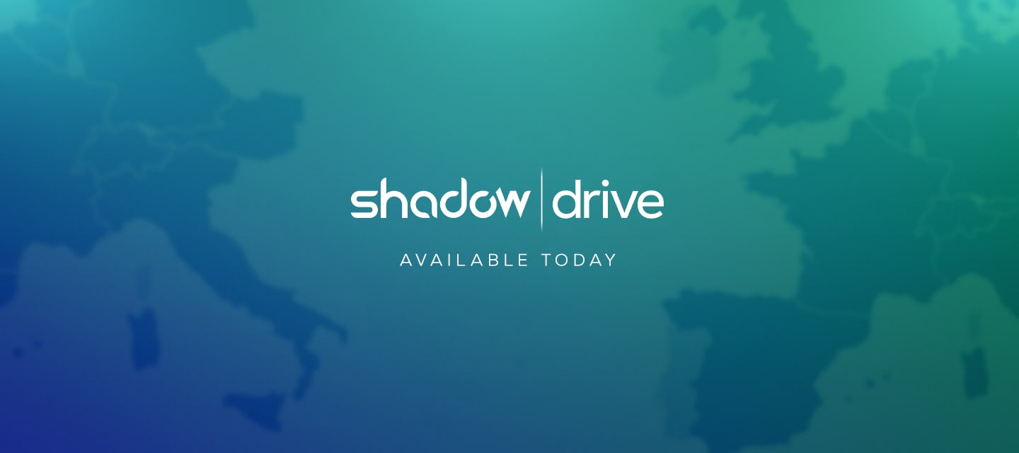 Shadow Drive, la solution de stockage en ligne de SHADOW, est maintenant disponible !