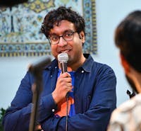 Hari Kondabolu speaking at Shangri La.