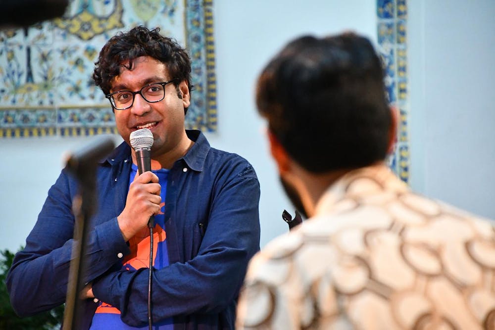 Hari Kondabolu speaking at Shangri La.