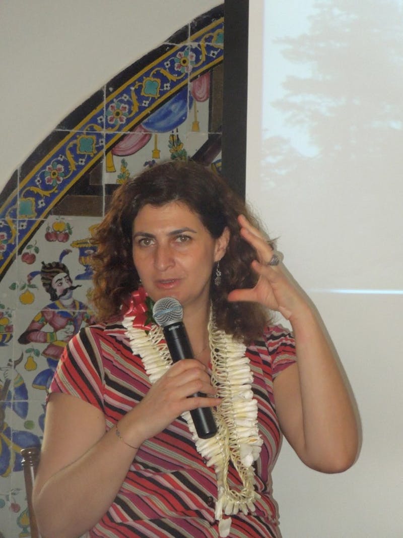 Pelin Esmer gives a talk at Shangri La about her experiences as a filmmaker. Doris Duke Foundation for Islamic Art, Honolulu, Hawai’i.