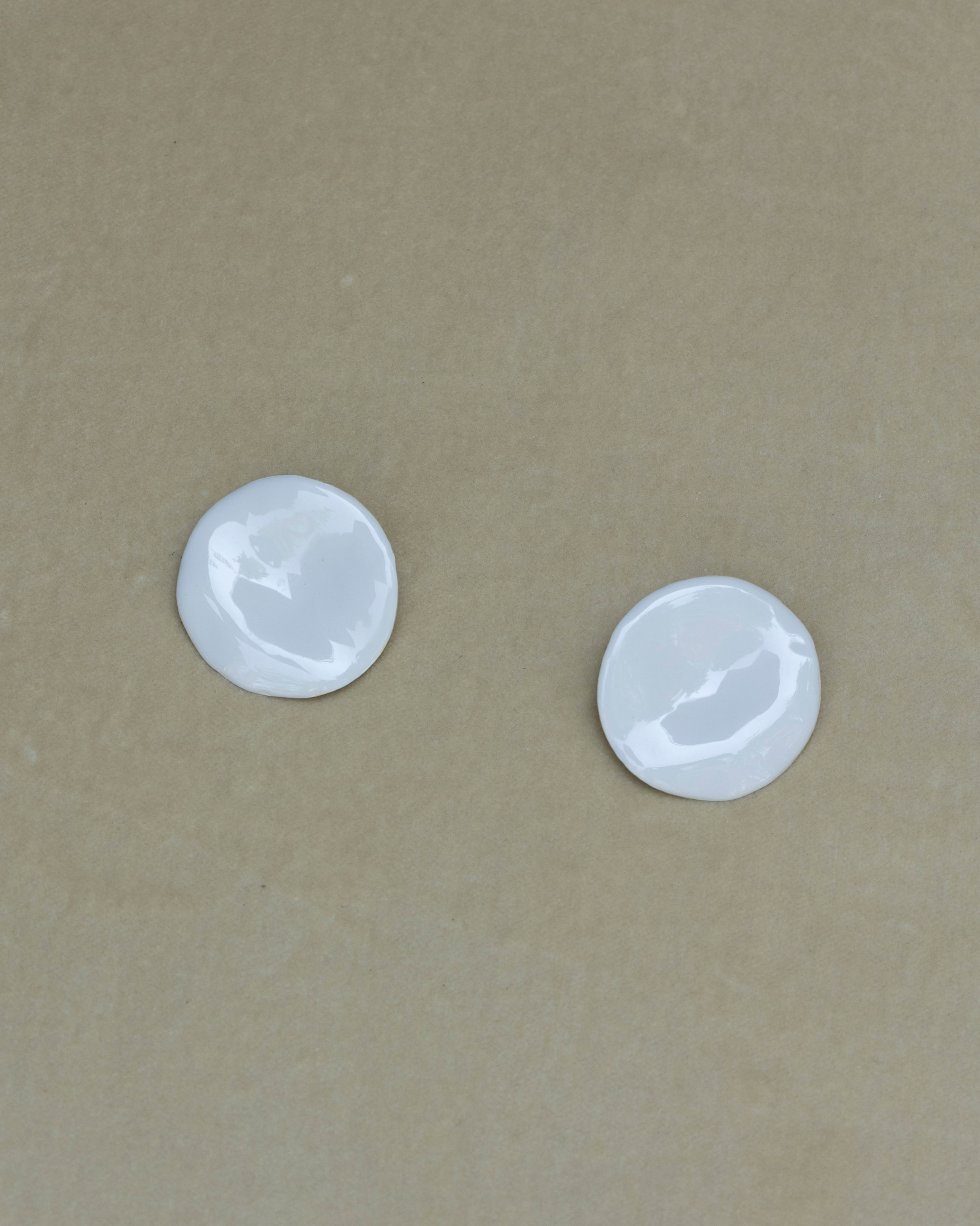 MOON EARRINGS, WHITE