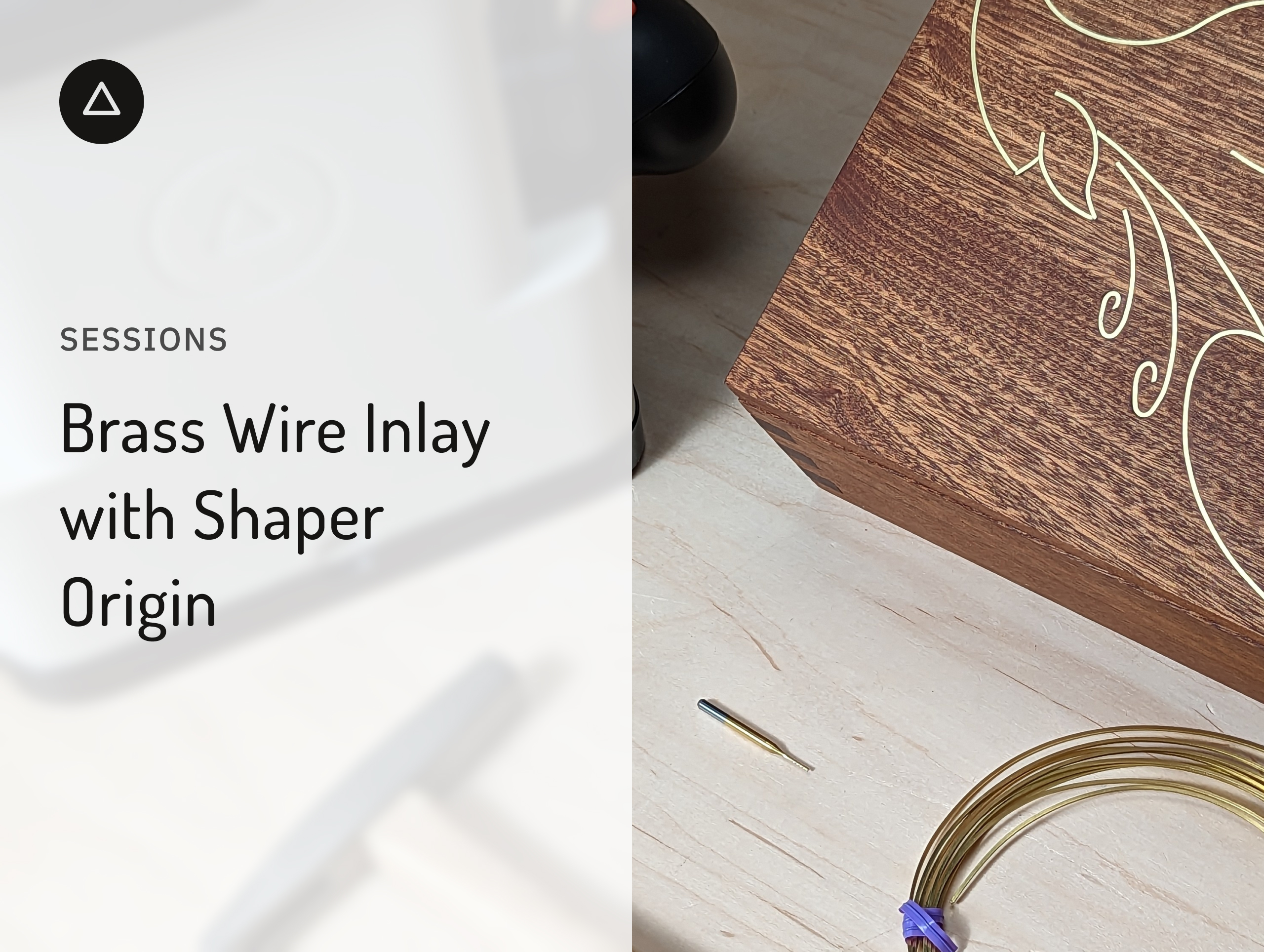 Brass Wire Inlay with Shaper Origin Shaper Sessions