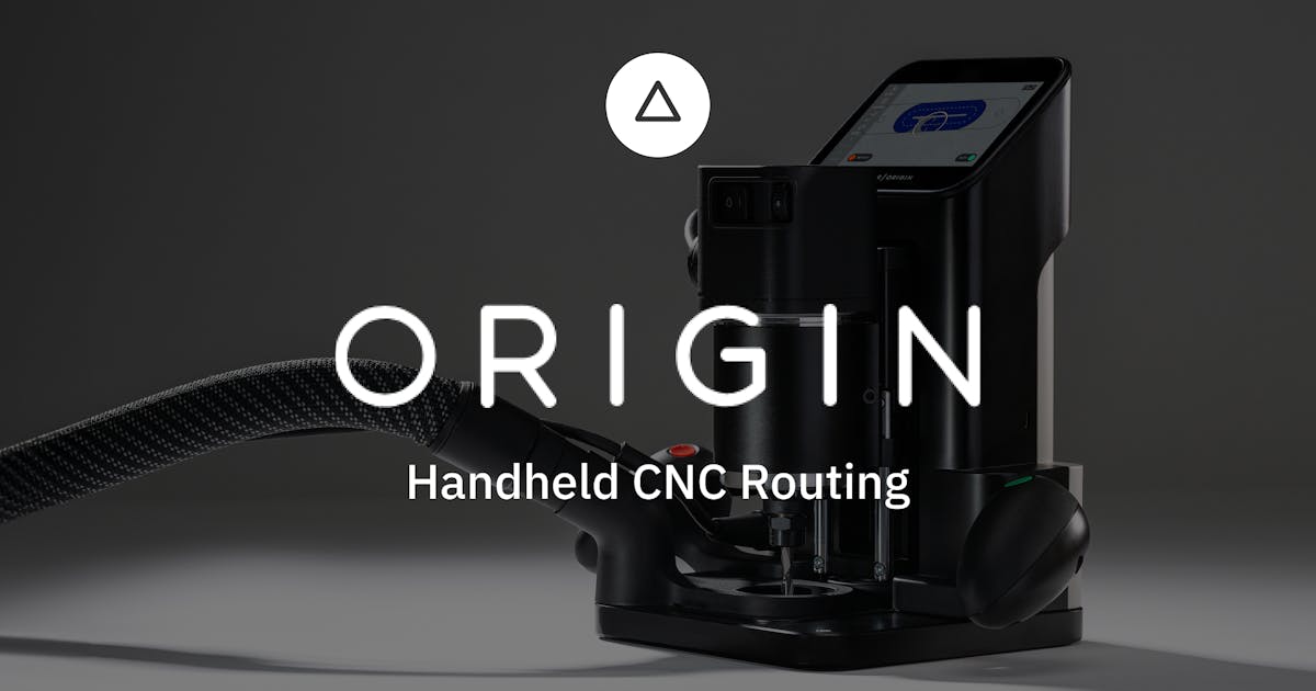 Origin Handheld CNC Router - CNC Level Precision Cutting - Portable -  Inlays, Custom Joinery, Engraving, Lettering, Fine Woodworking, Depth  Control +