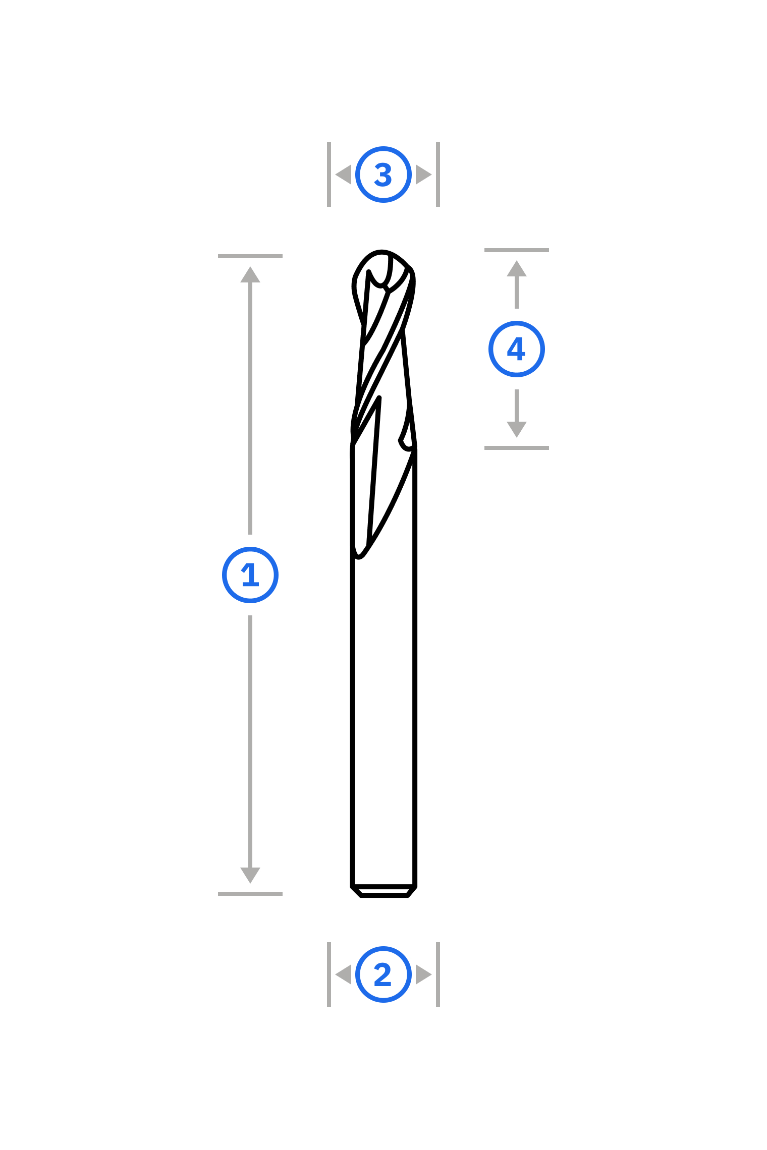 ¼” X ¾” UpSpiral Ball Nose Router Bit Shaper Store