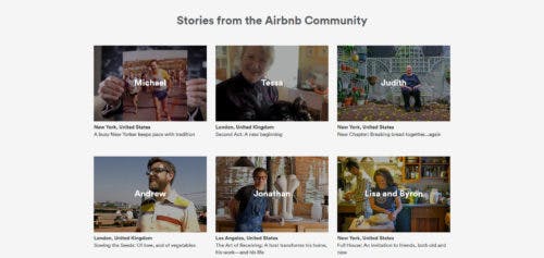 Airbnb's user stories
