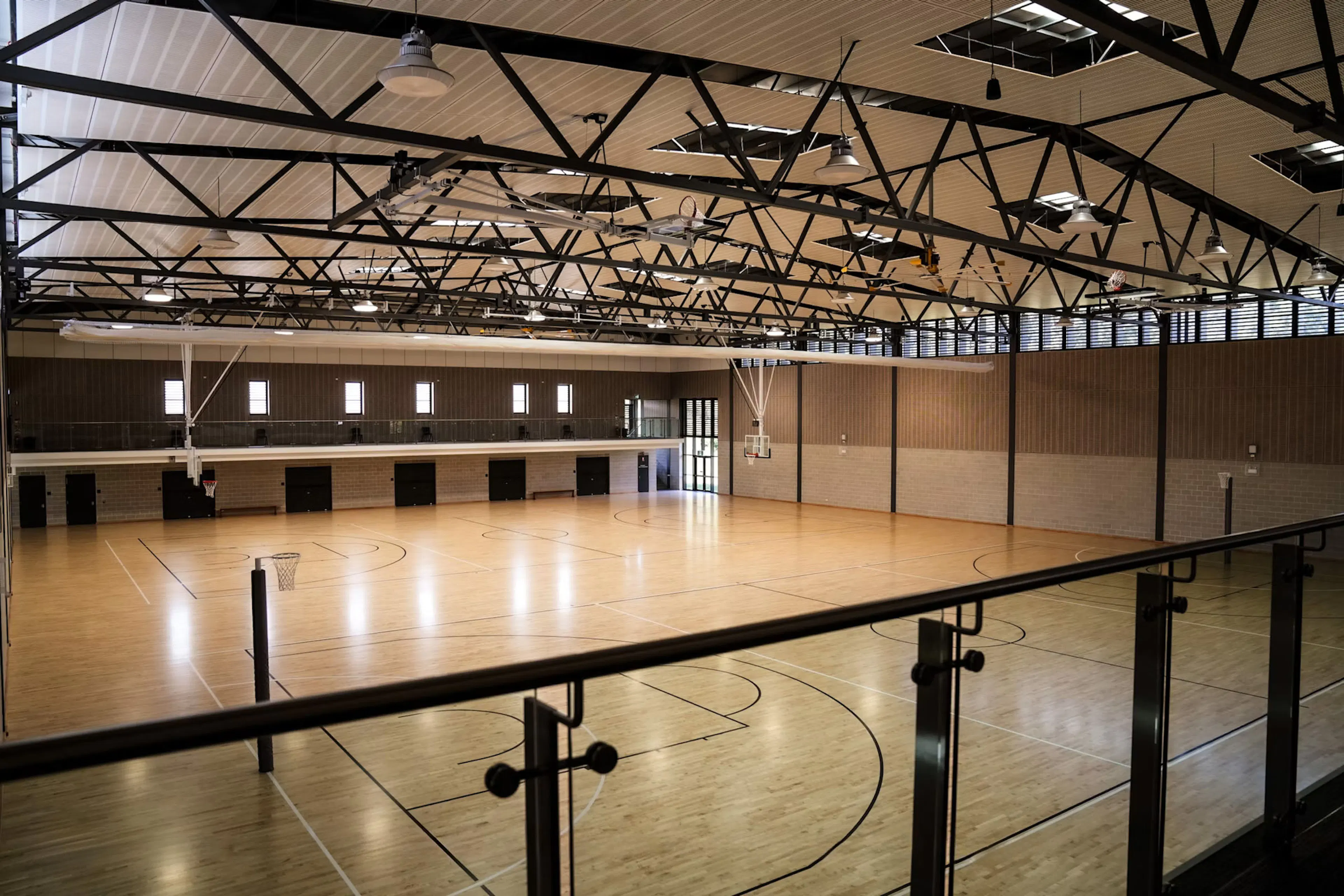 An indoor sports complex at Frensham School in Mittagong, Australia