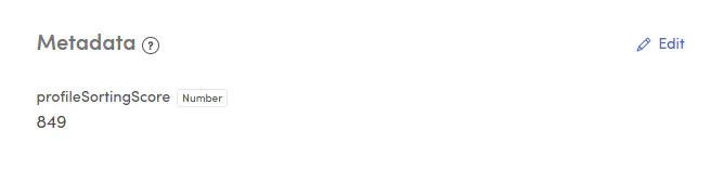 Screenshot of the metadata value in Sharetribe Console