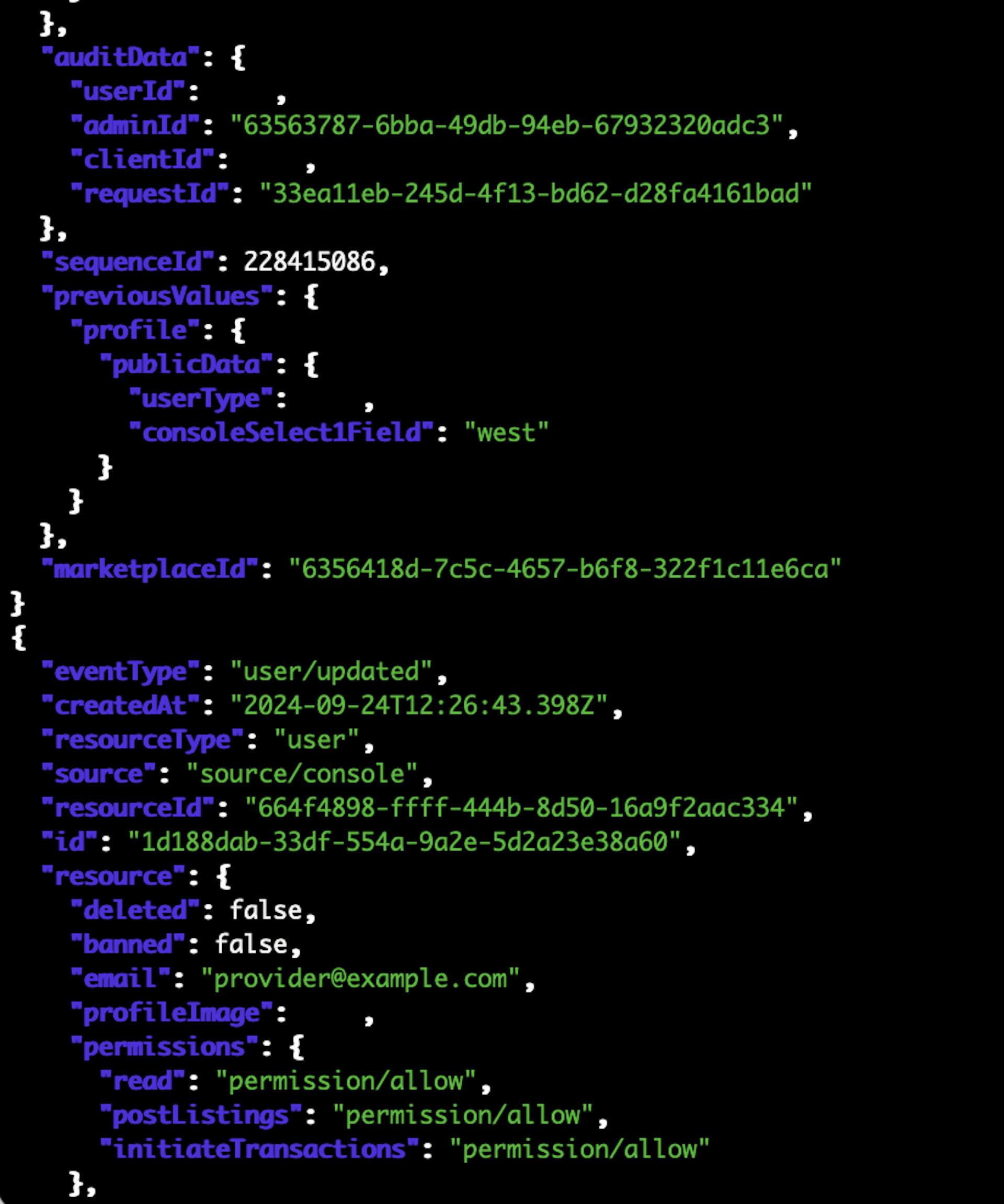 Events initiated by a specific admin in Console
