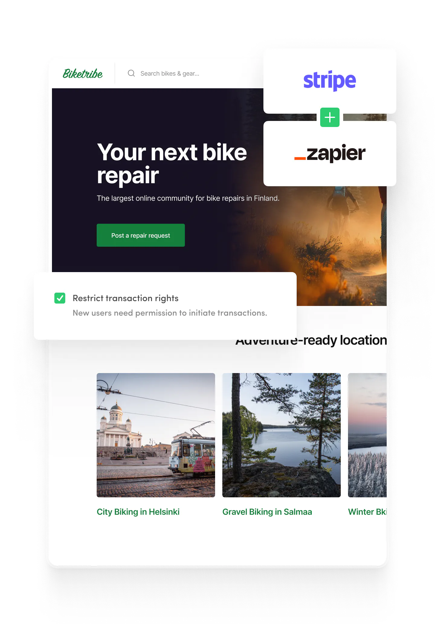 Automate lead fees or provider subscription through Zapier and Stripe.