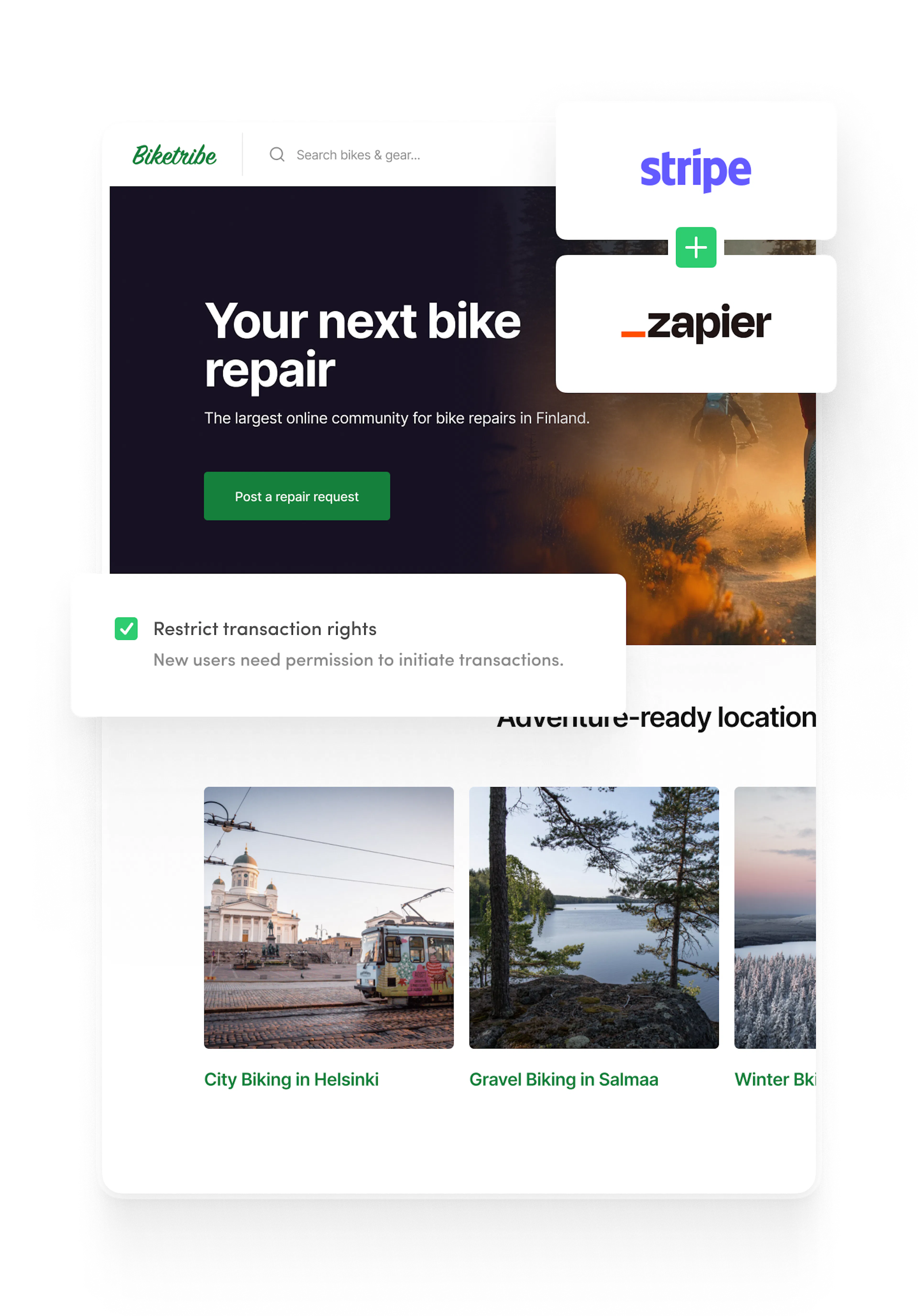 Automate lead fees or provider subscription through Zapier and Stripe.