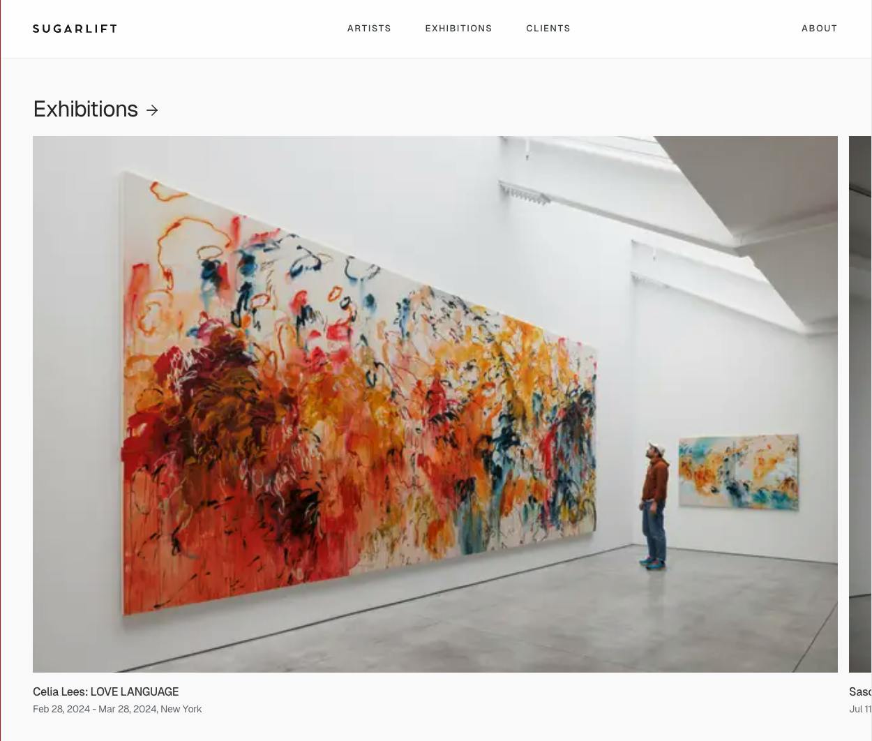 Landing page screenshot of the peer-to-peer product marketplace Sugarlift.