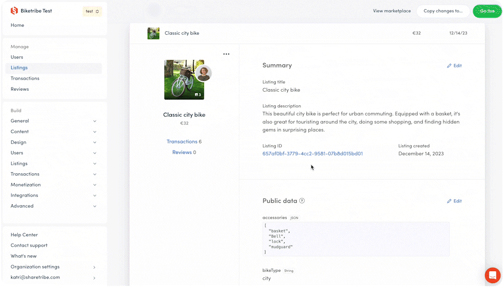 In listing management, click on the main listing image. This opens a carousel, where you can scroll through all images added to that listing.
