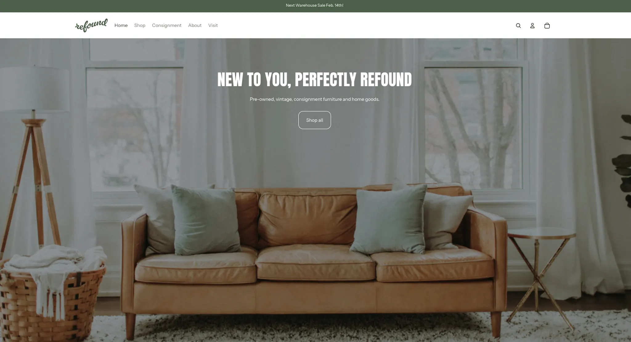 Refound peer-to-peer product-selling marketplace landing page