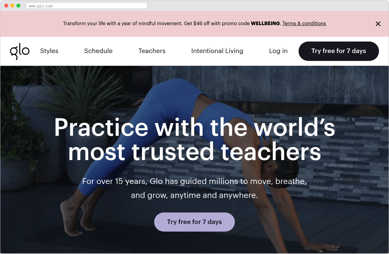 Glo.com marketplace homepage screenshot