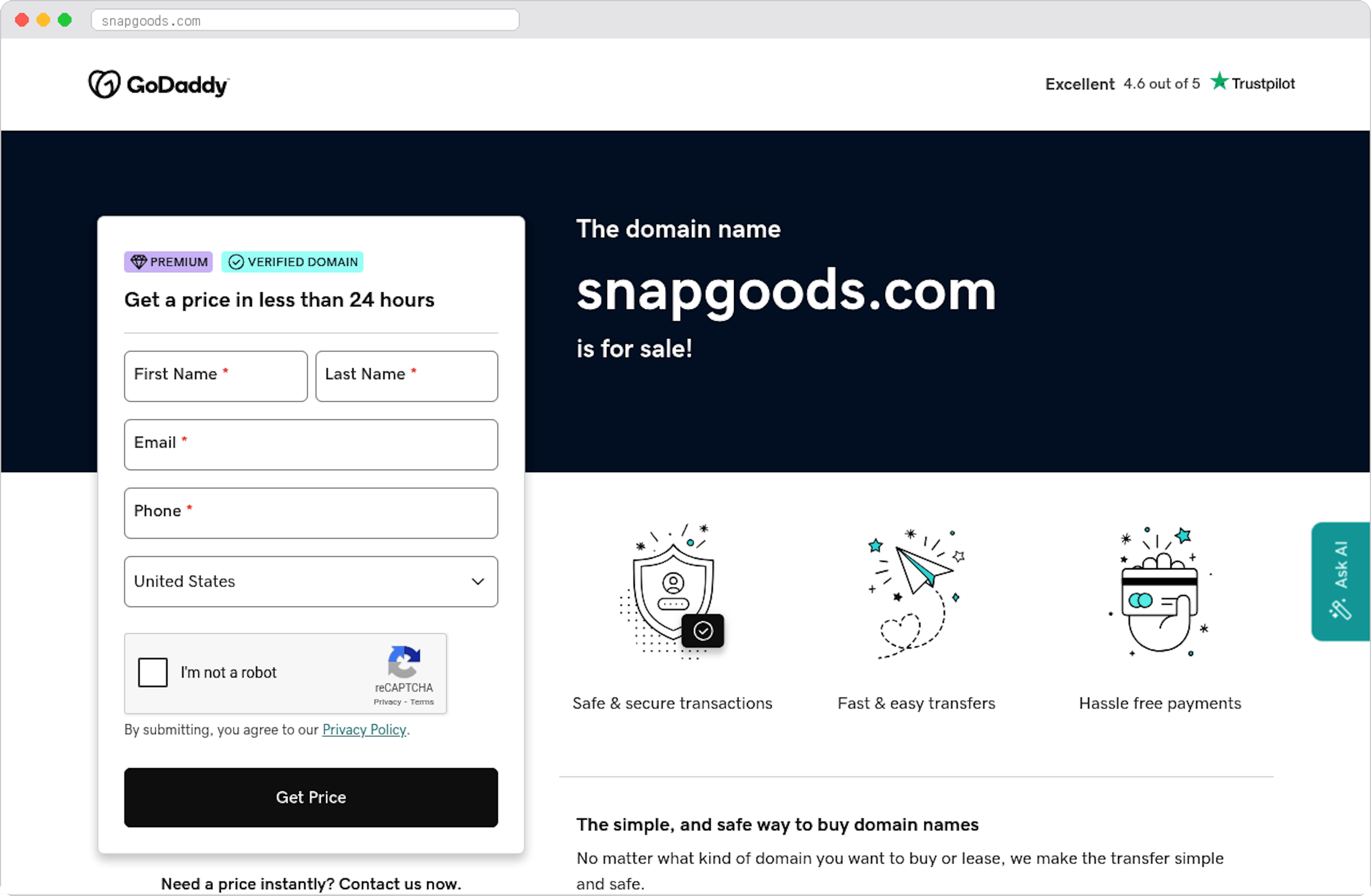 SnapGoods marketplace homepage screenshot