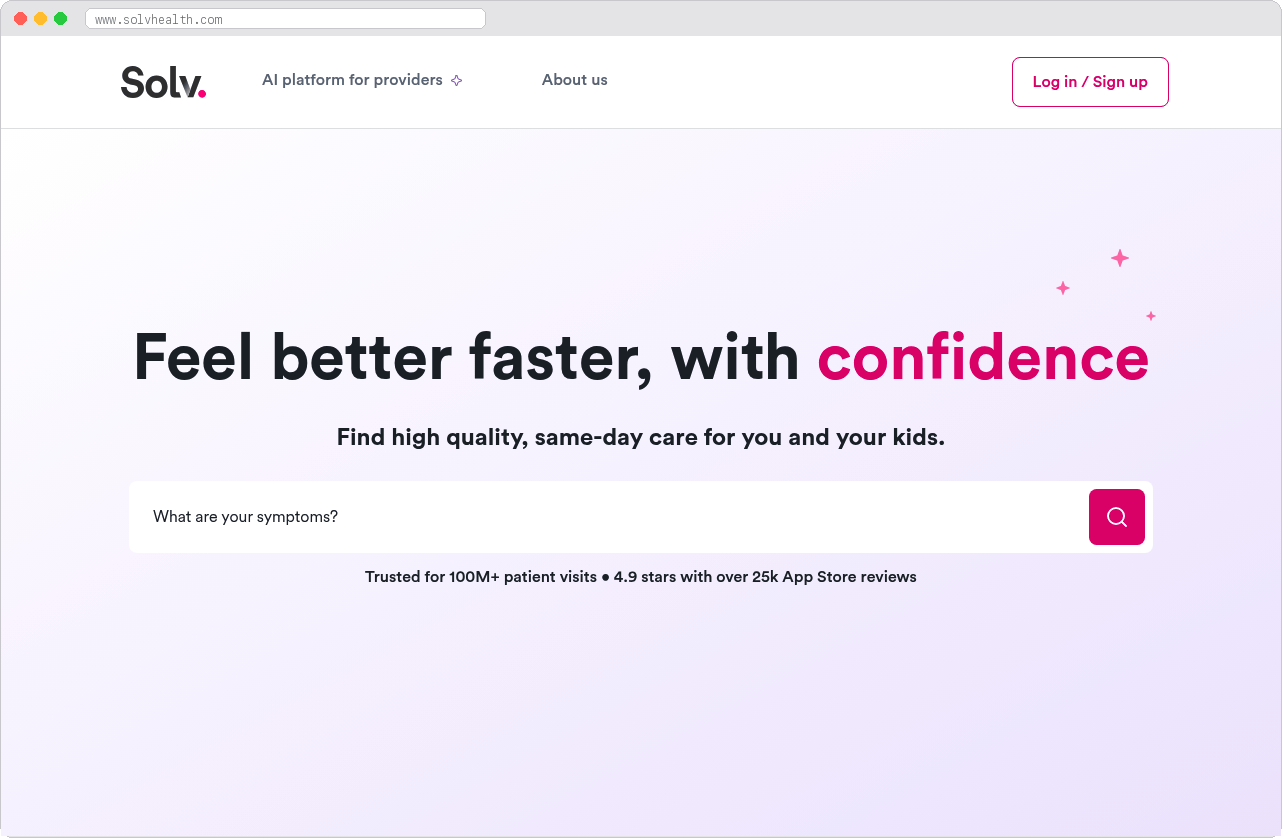 Solv marketplace homepage screenshot