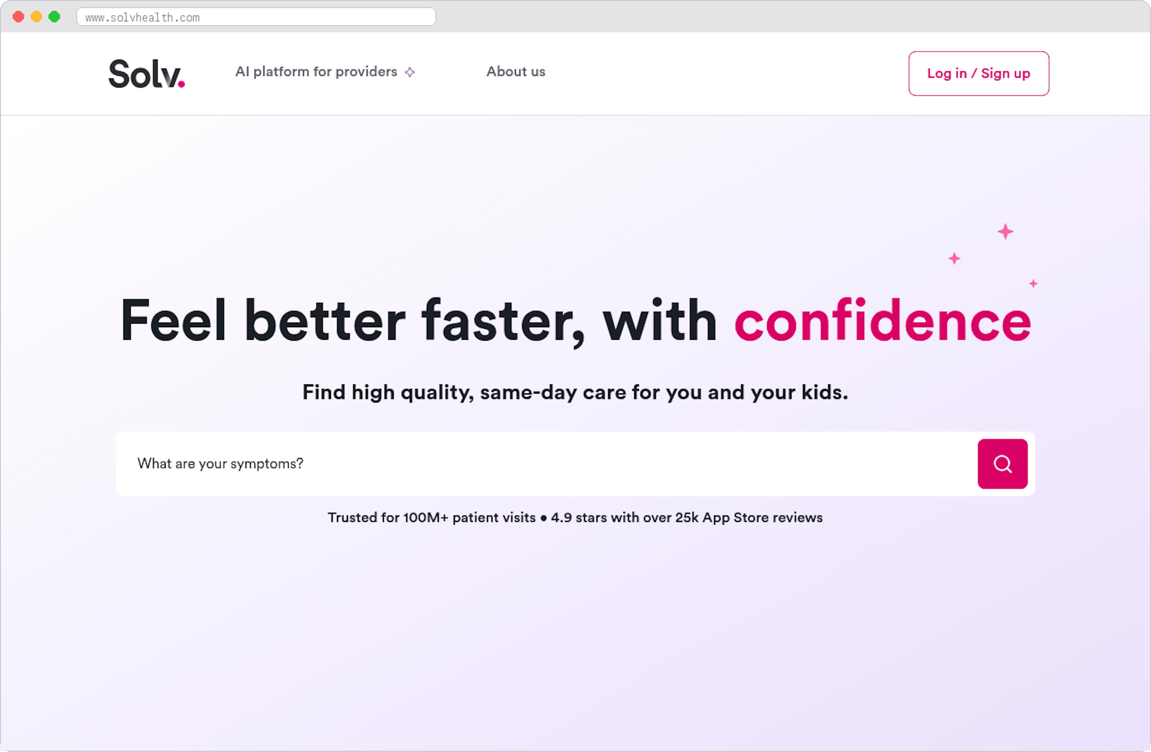 Solv marketplace homepage screenshot
