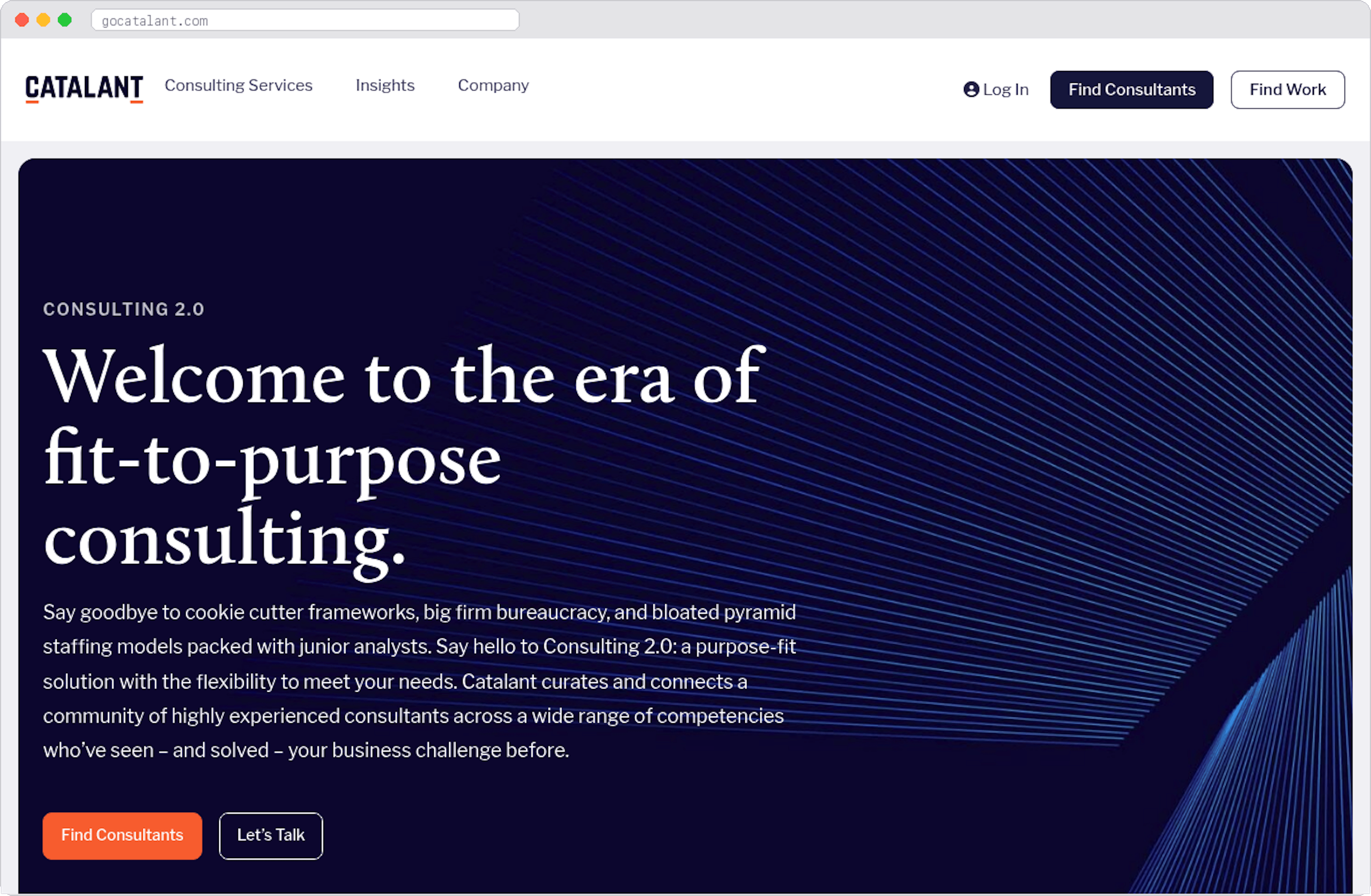 Catalant (formerly HourlyNerd) marketplace homepage screenshot
