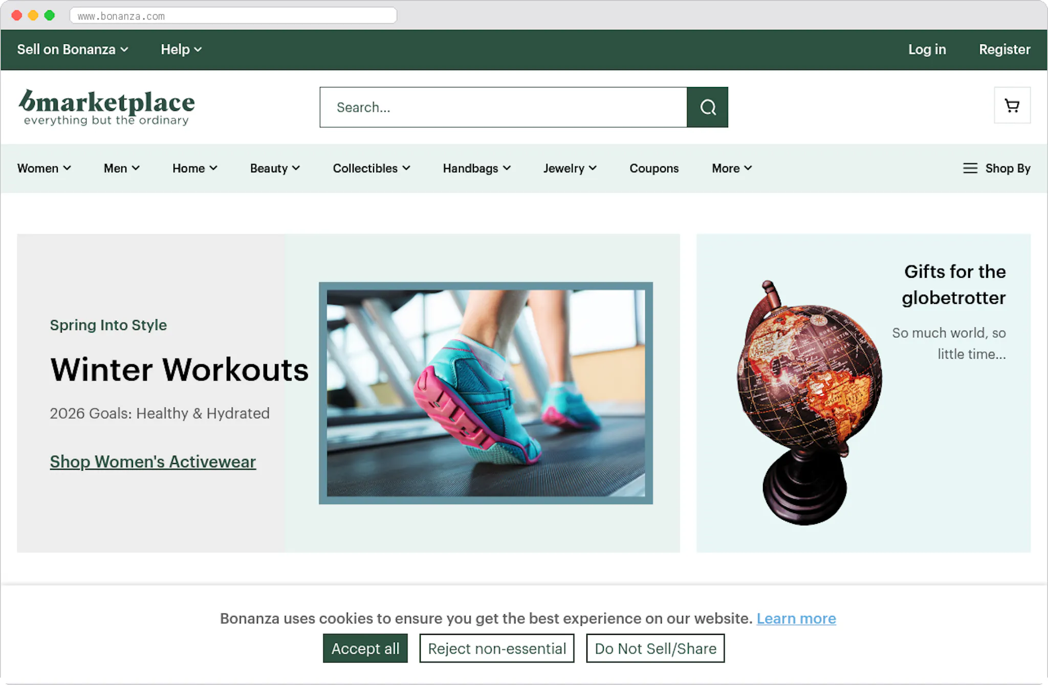 Bonanza marketplace homepage screenshot
