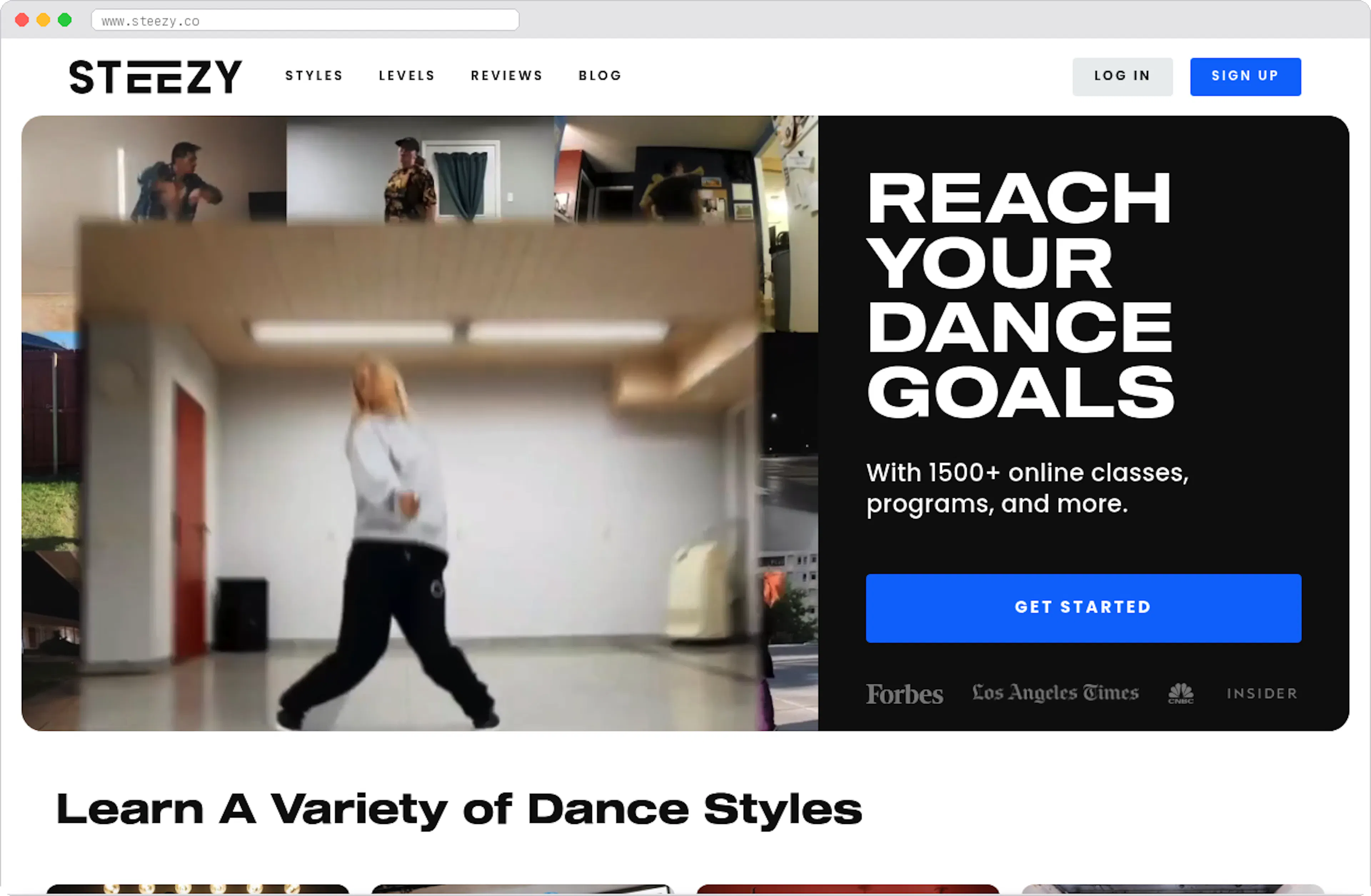 STEEZY Studio marketplace homepage screenshot