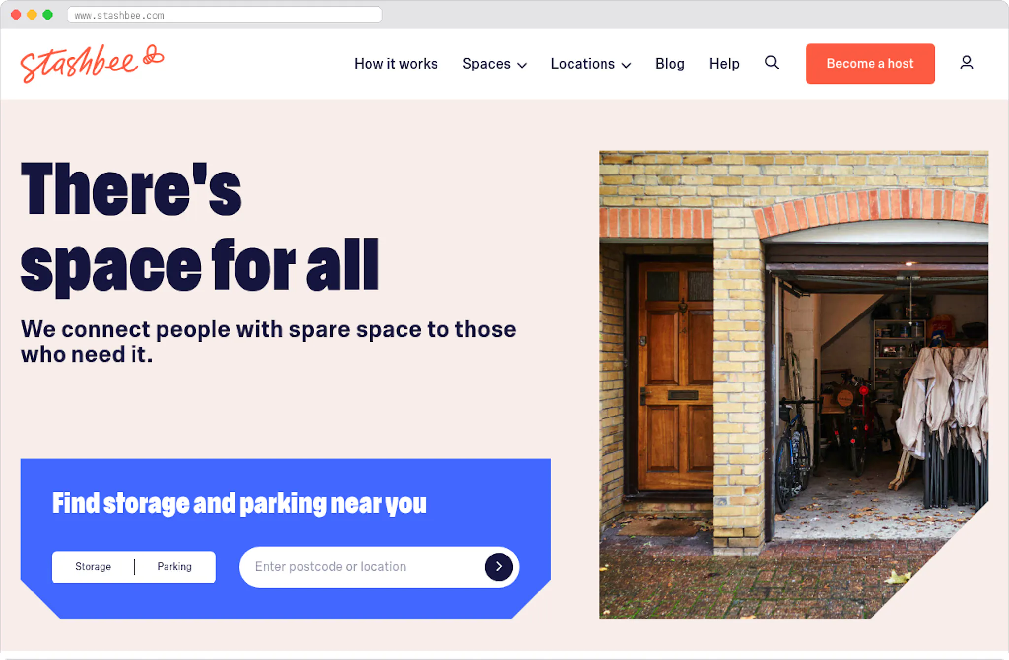 Stashbee marketplace homepage screenshot