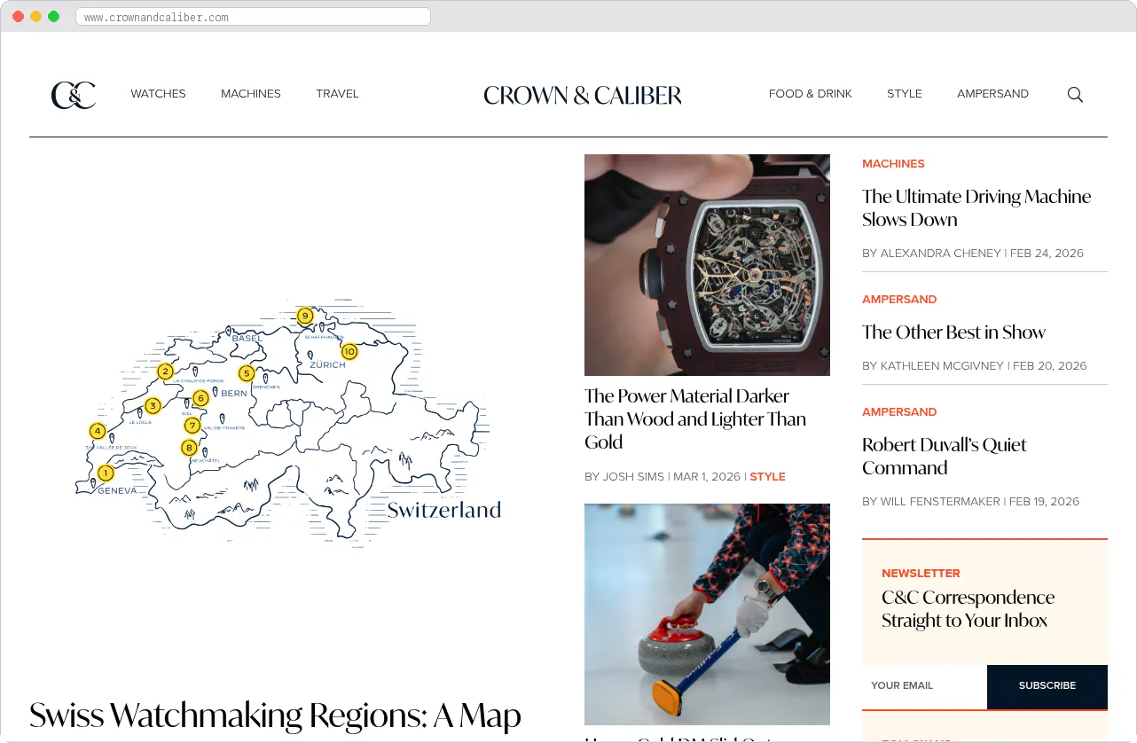 Crown & Caliber marketplace homepage screenshot