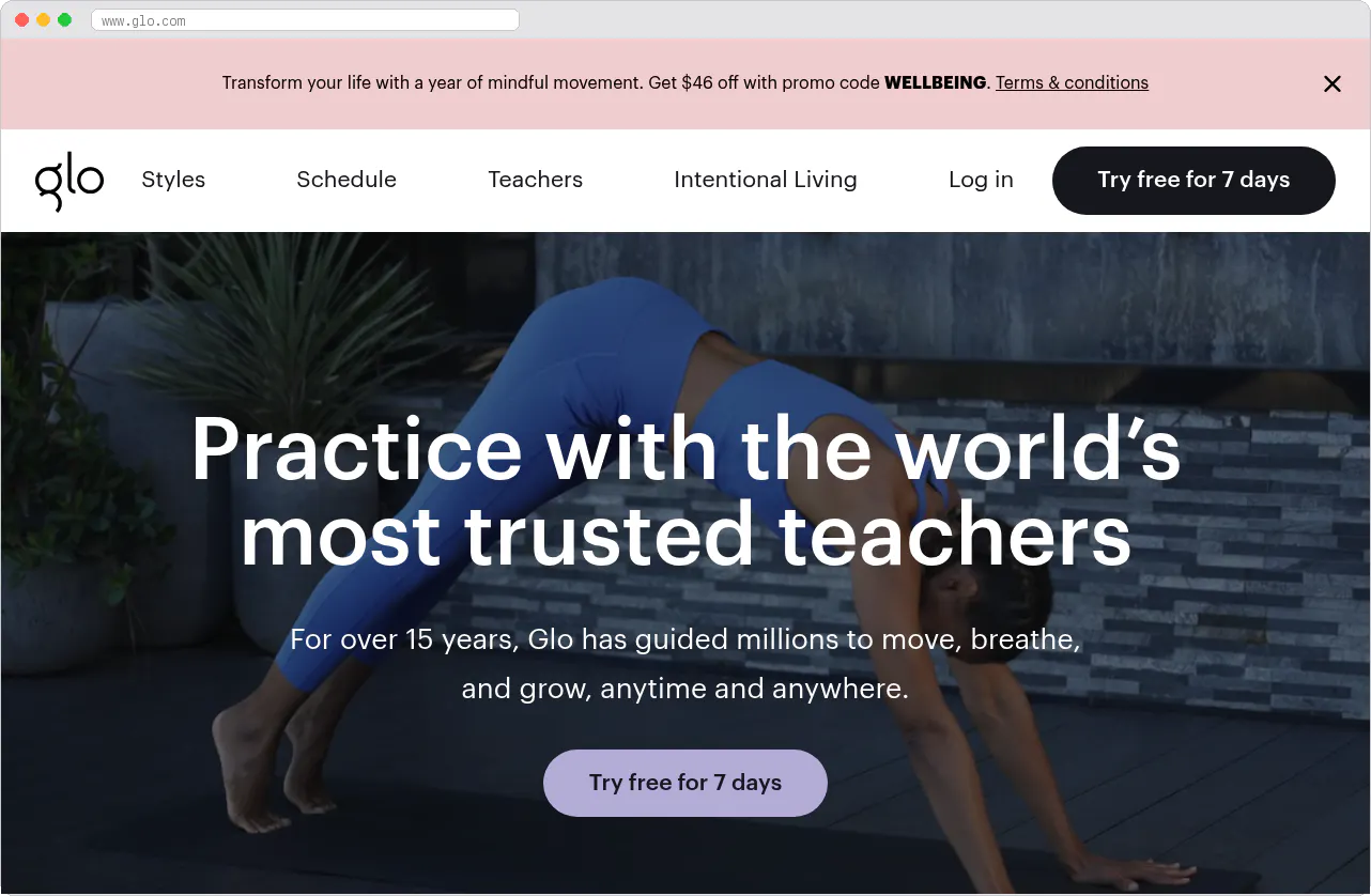 Glo.com marketplace homepage screenshot