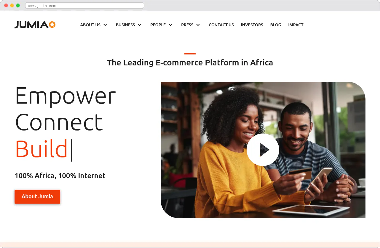 Jumia marketplace homepage screenshot