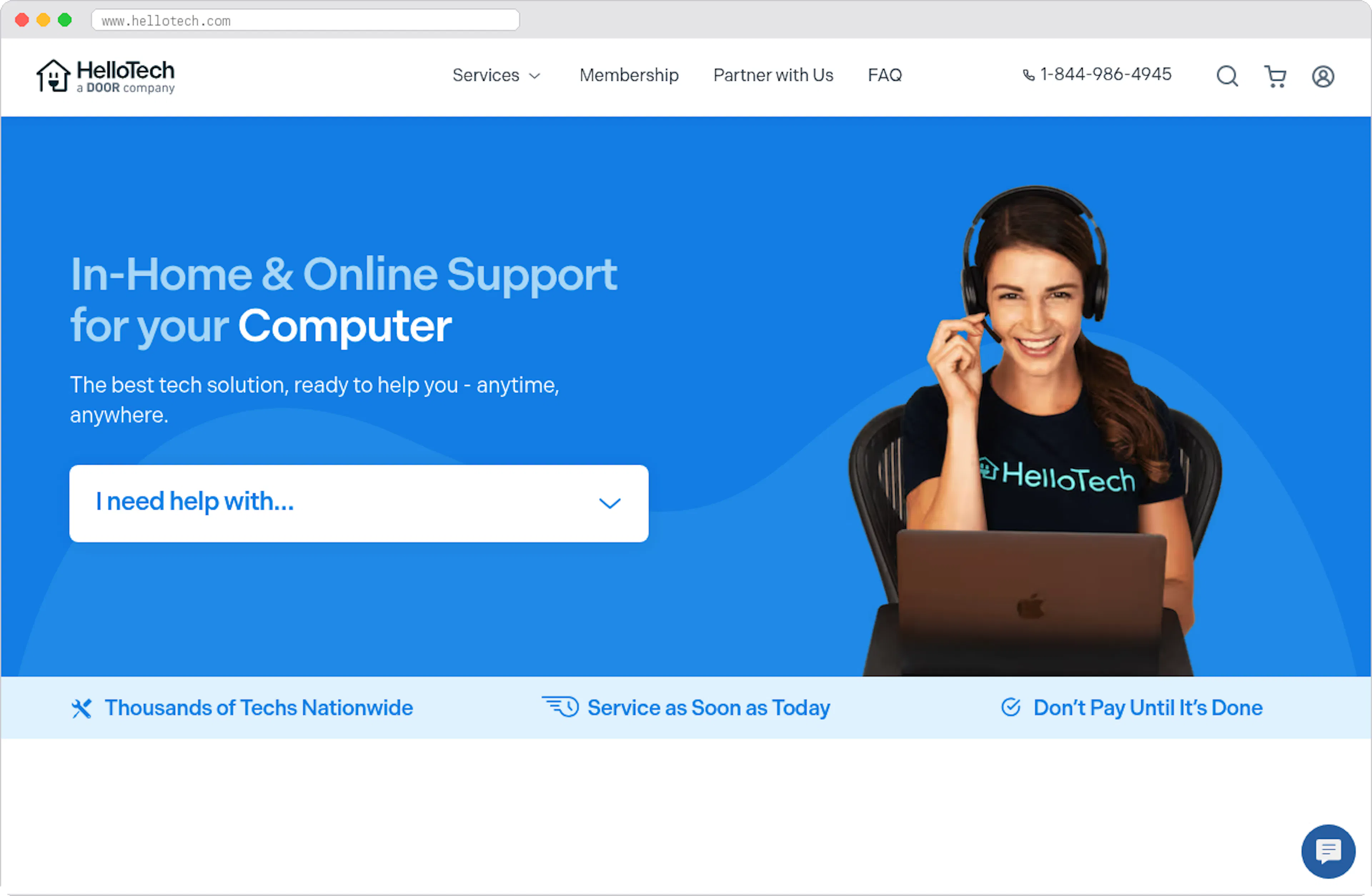 HelloTech marketplace homepage screenshot