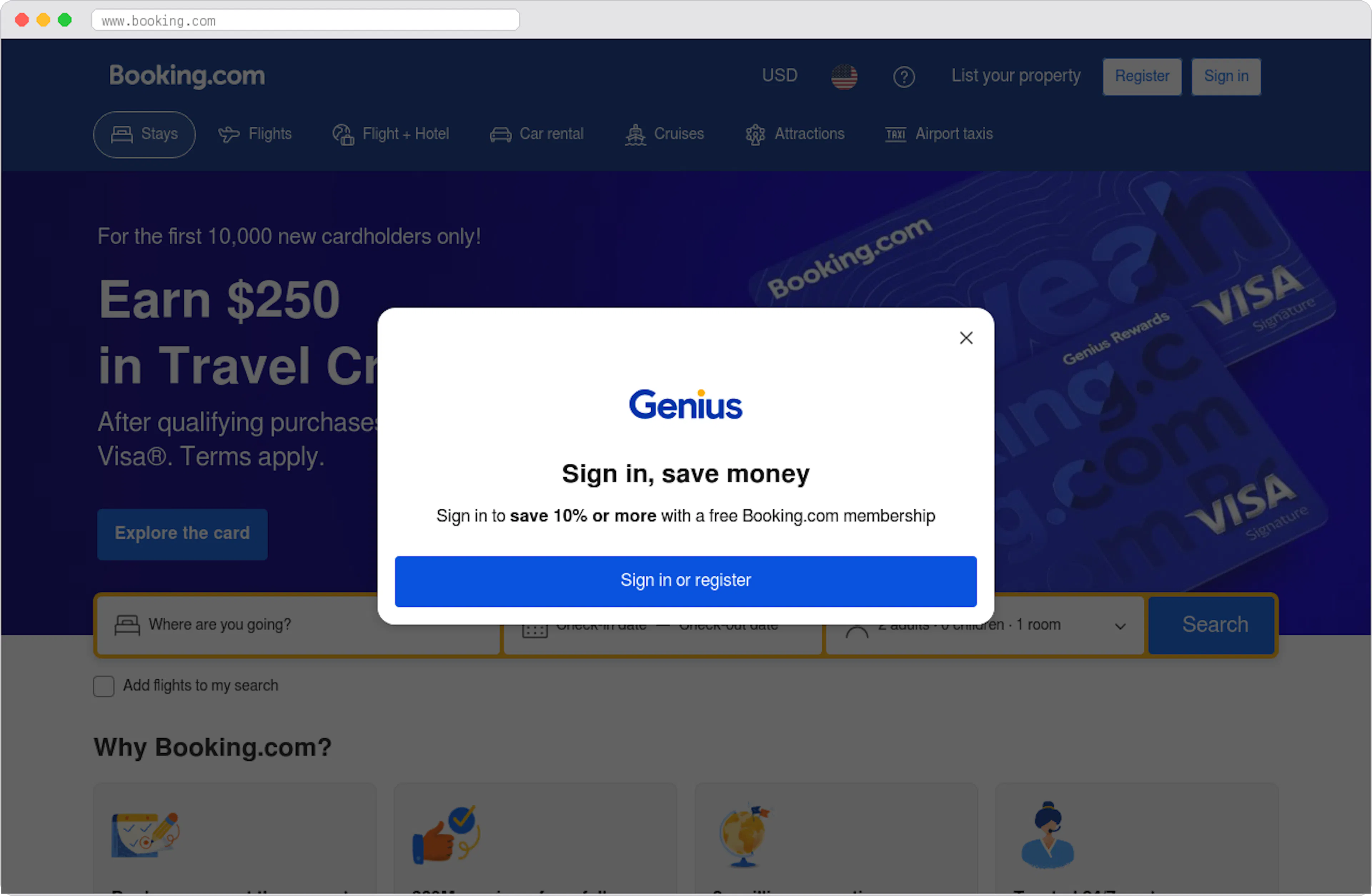 Booking.com marketplace homepage screenshot