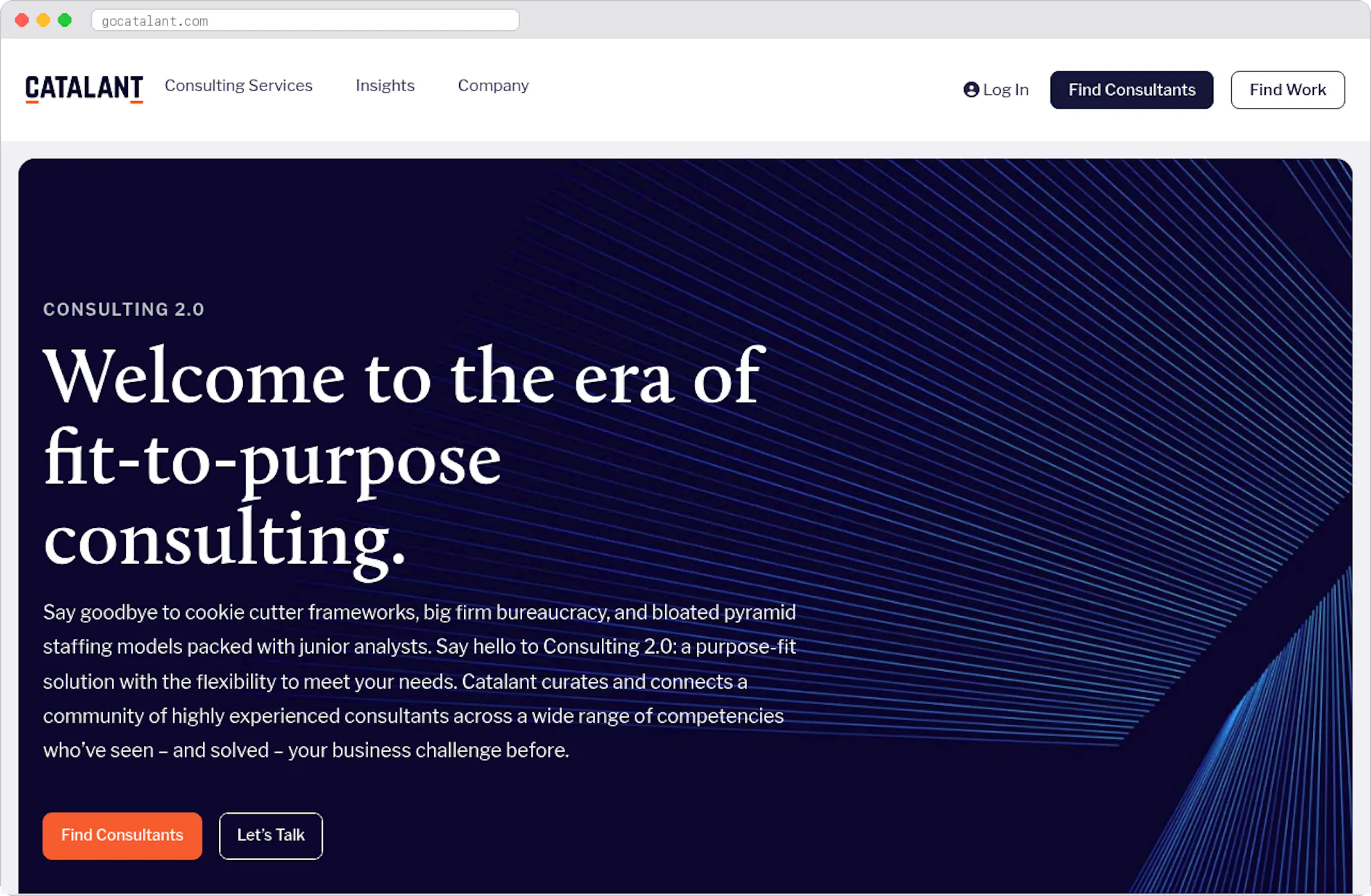 Catalant (formerly HourlyNerd) marketplace homepage screenshot