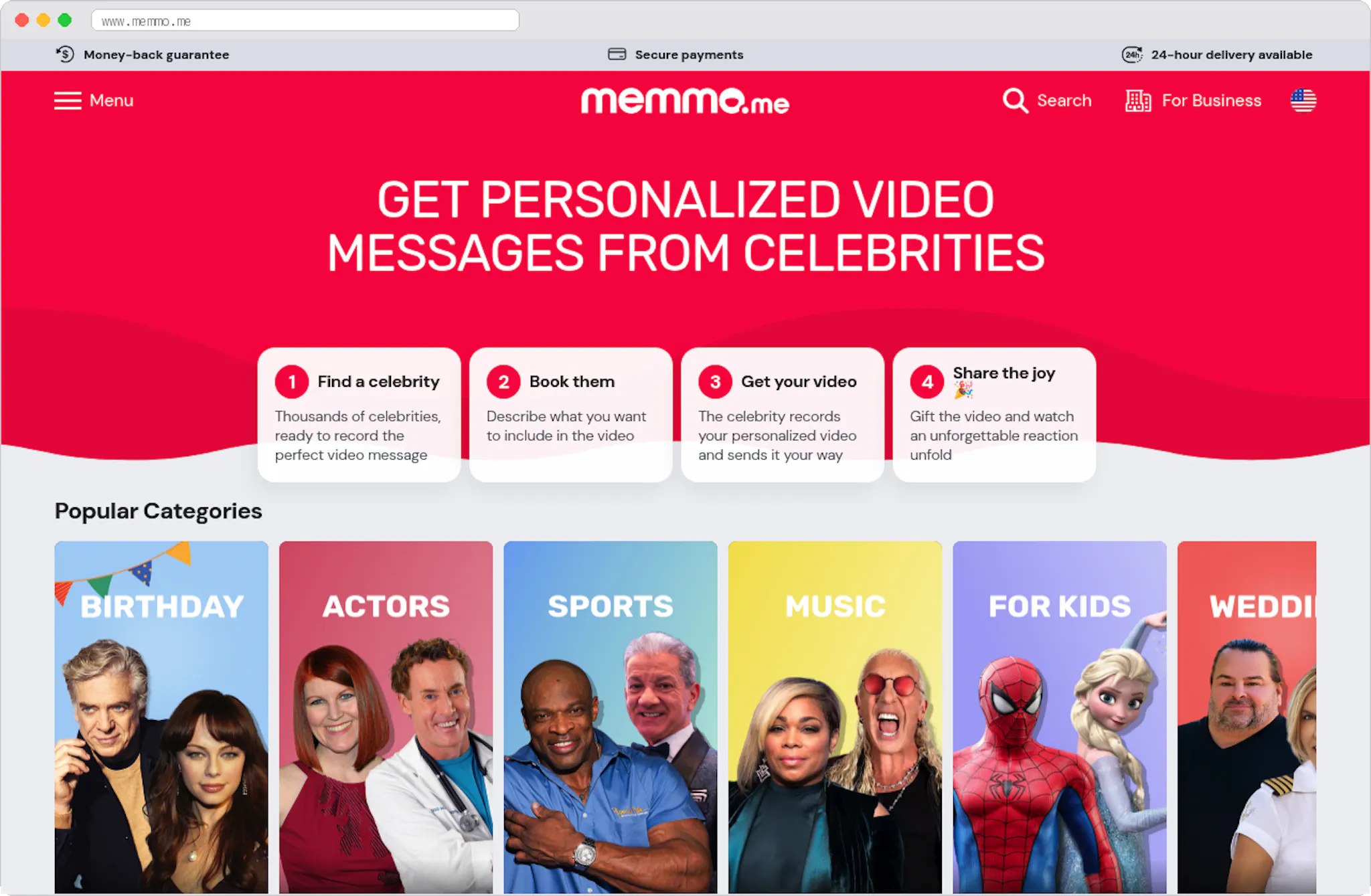 Memmo marketplace homepage screenshot