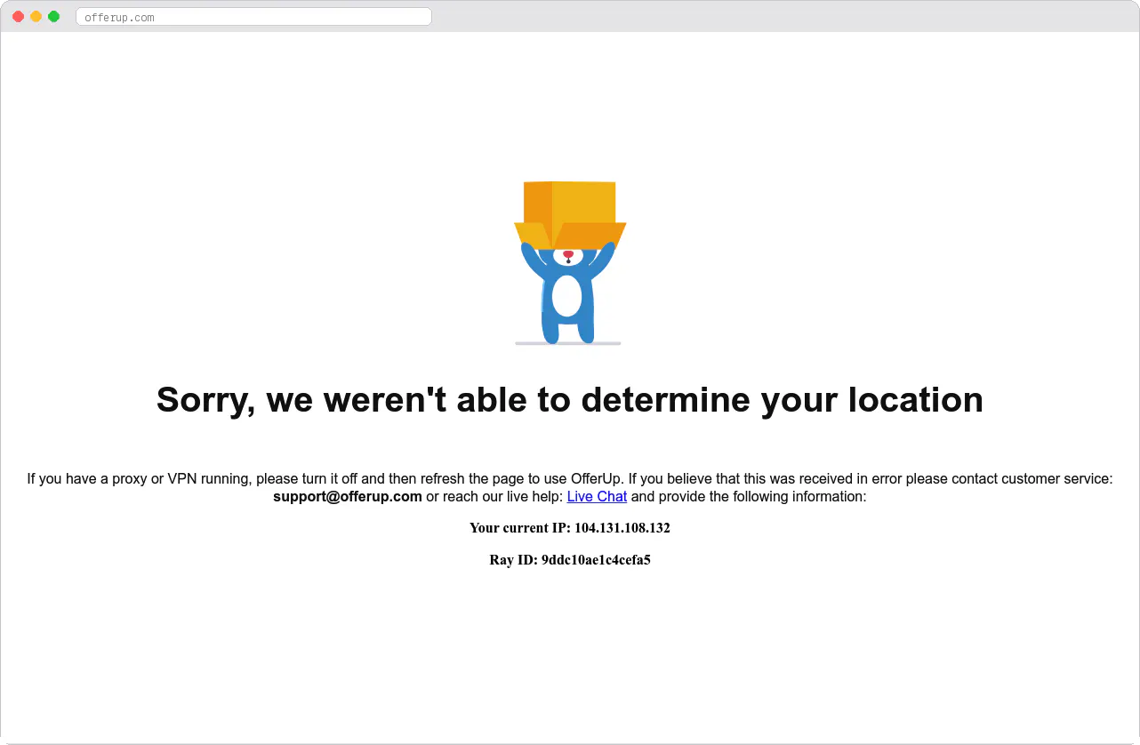 OfferUp marketplace homepage screenshot
