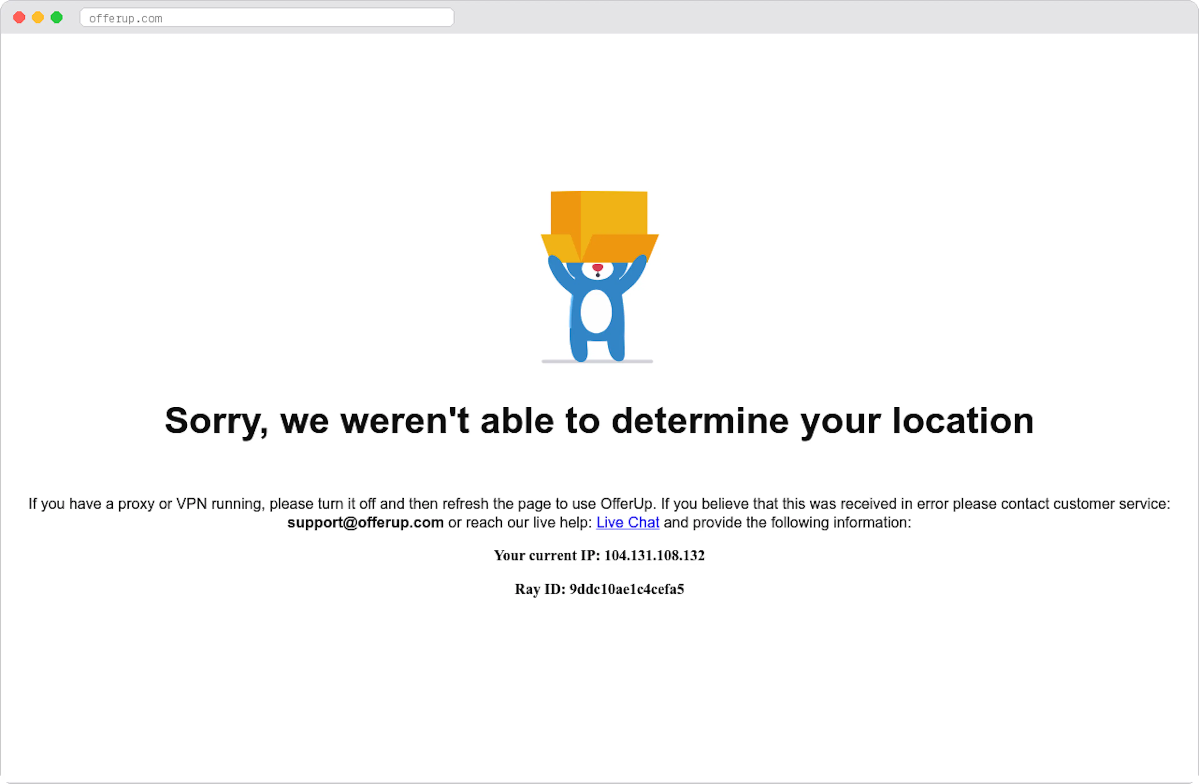 OfferUp marketplace homepage screenshot
