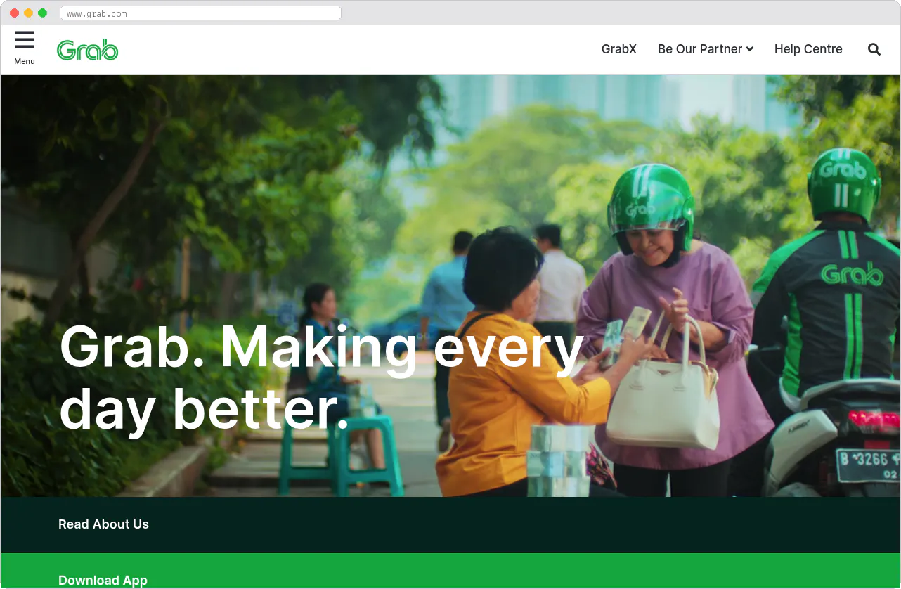 Grab: complete guide to multi-service marketplaces marketplace homepage screenshot