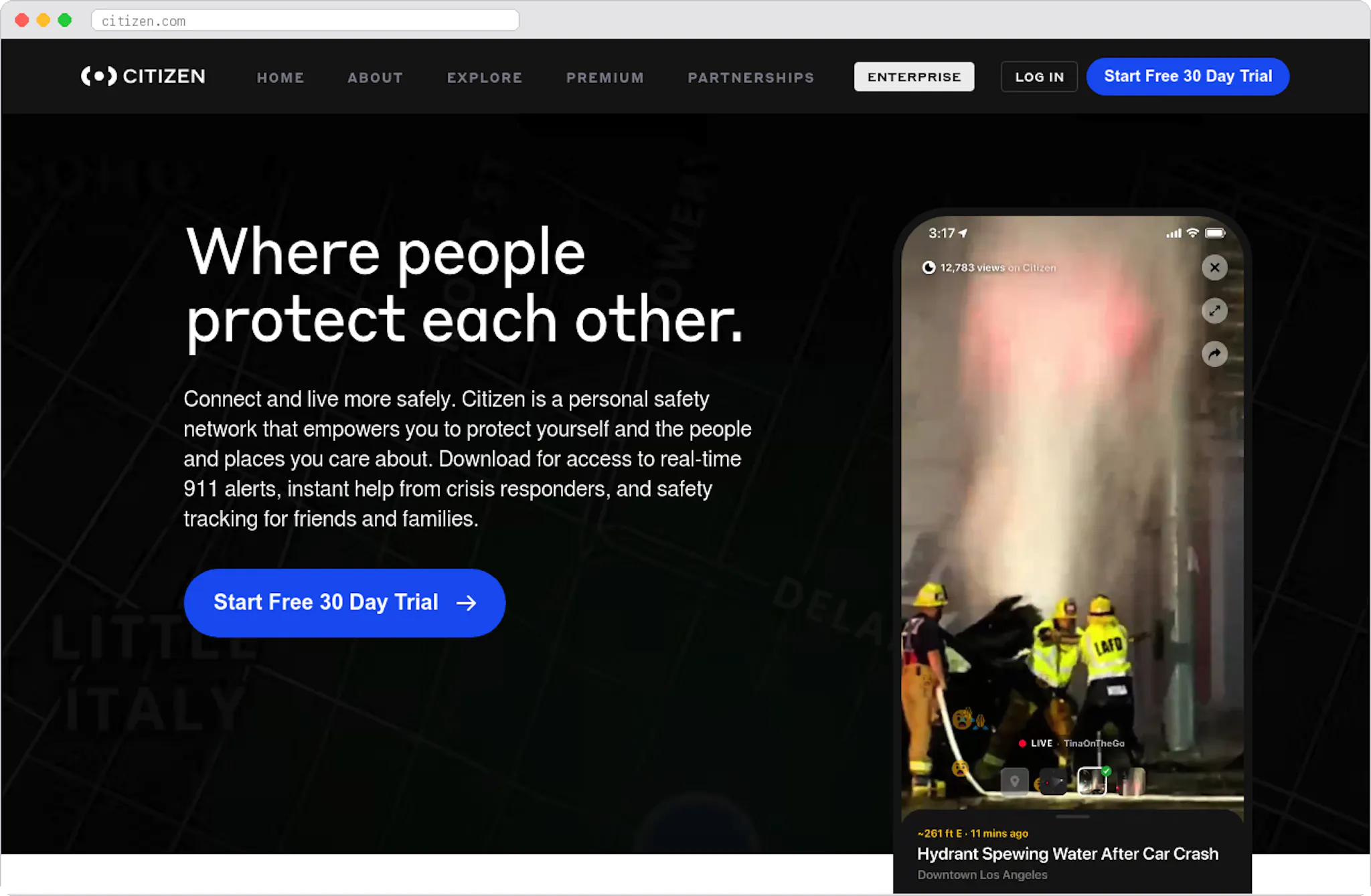 Citizen marketplace homepage screenshot