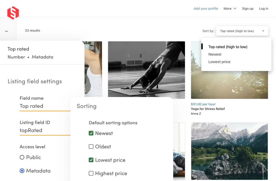 New in Sharetribe | Custom sorting for search results