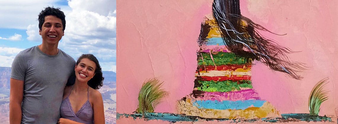 Isabella Johnson & Chase McNeil, founders of the From The People marketplace and colorful painting.