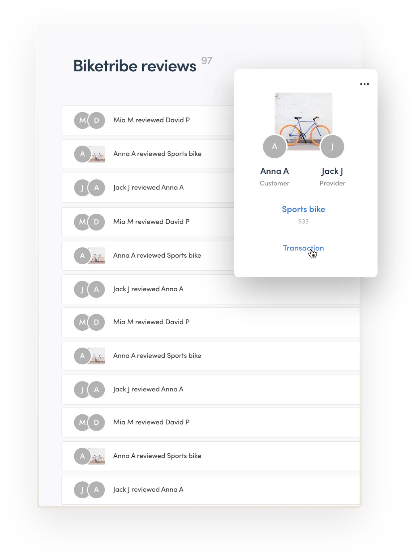 Sharetribe Console is open to the review management page. There are multiple reviews listed on the page.