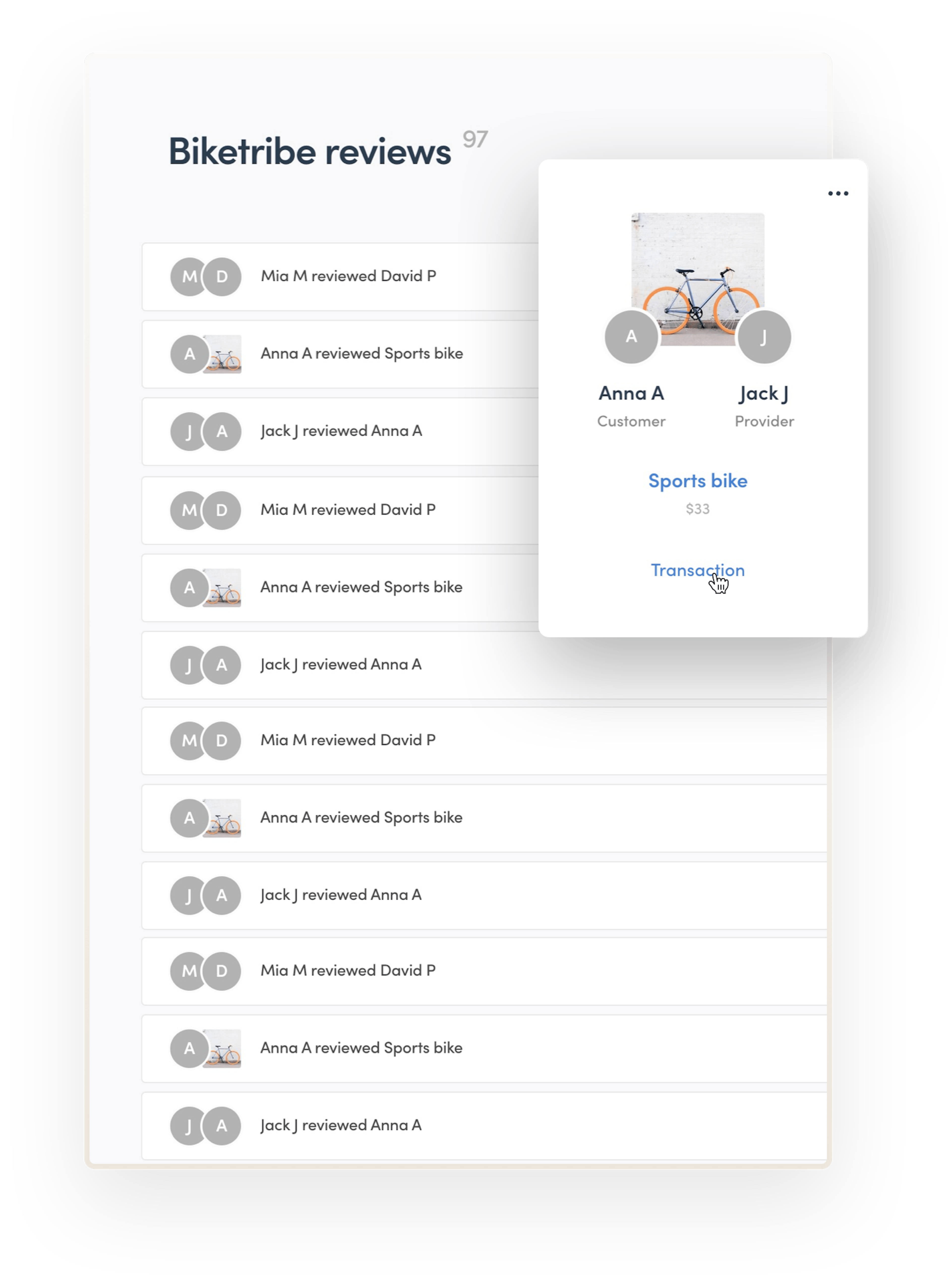 Sharetribe Console is open to the review management page. There are multiple reviews listed on the page.