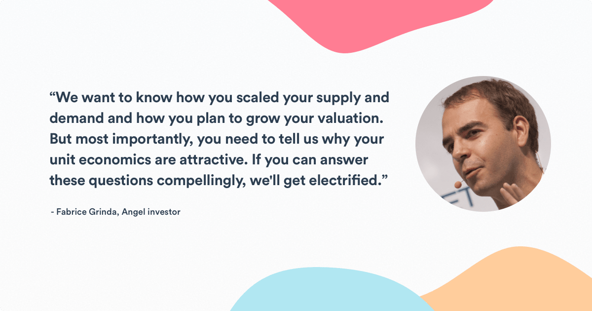 Quote from marketplace angel investor Fabrice Grinda