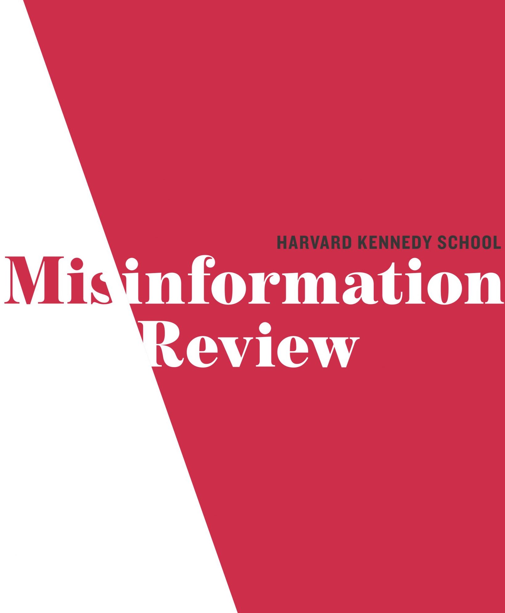 Misinformation Review journal cover