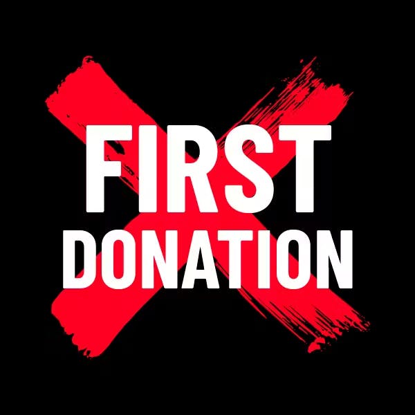 First donation received