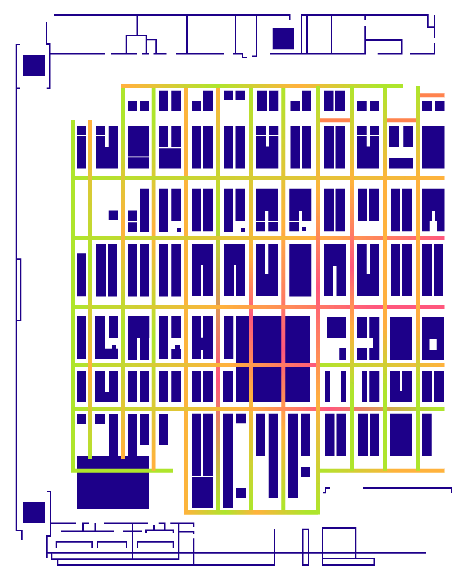 Floor plan with smart heatmap