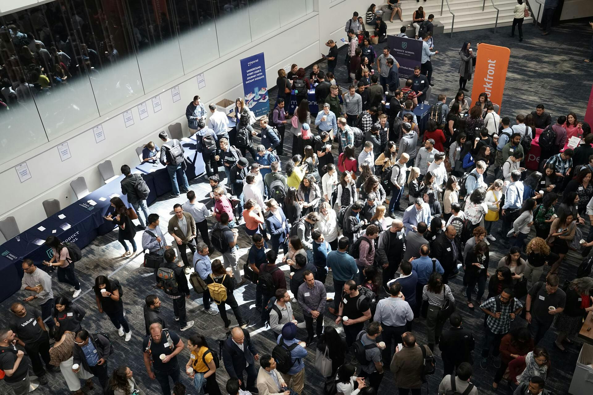 Crowd gathered at an indoor event