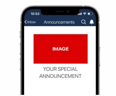 mobile app special announcements