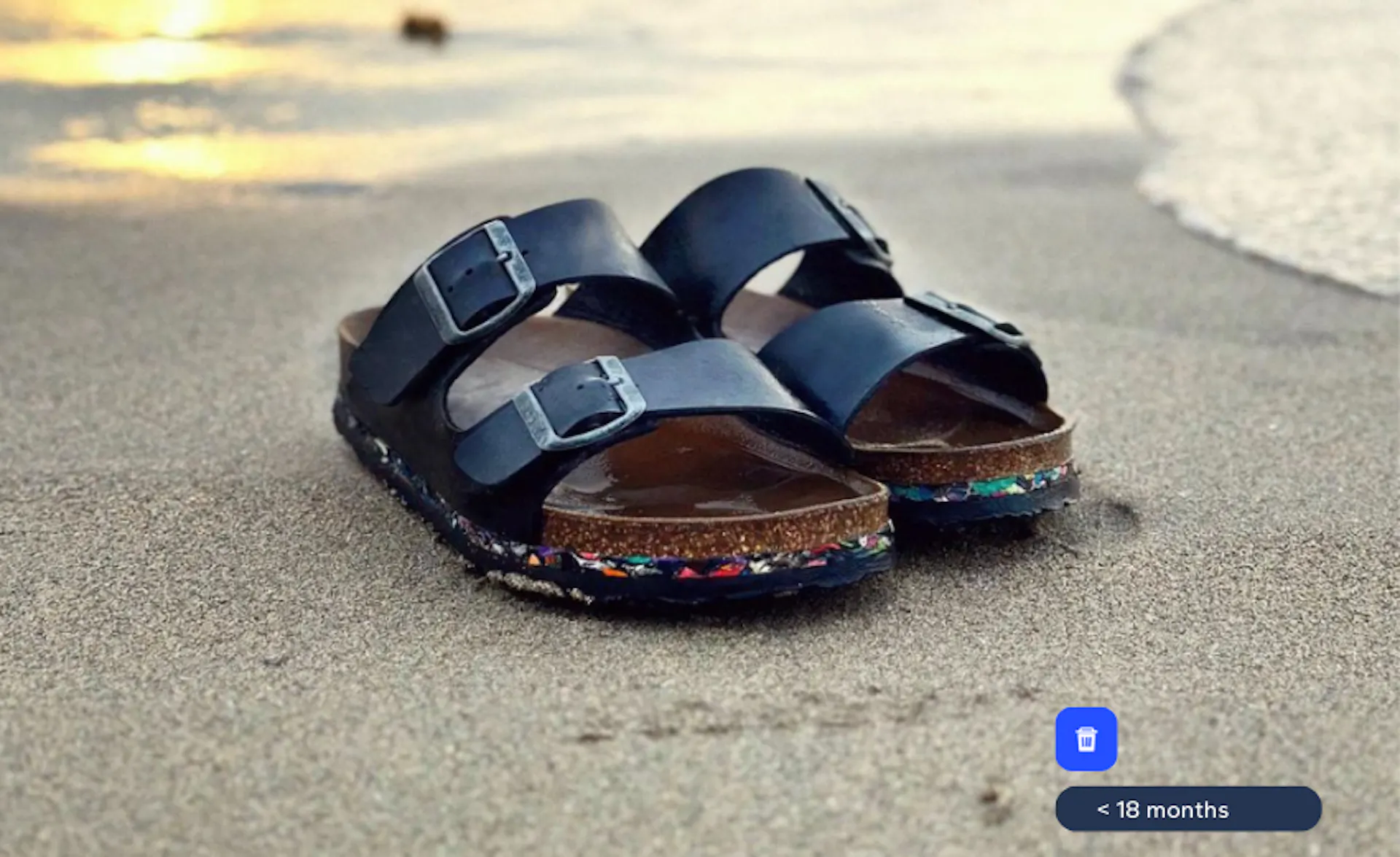 Nuoceans sandals on the beach